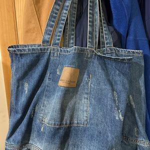American Eagle Denim bucket tote bag